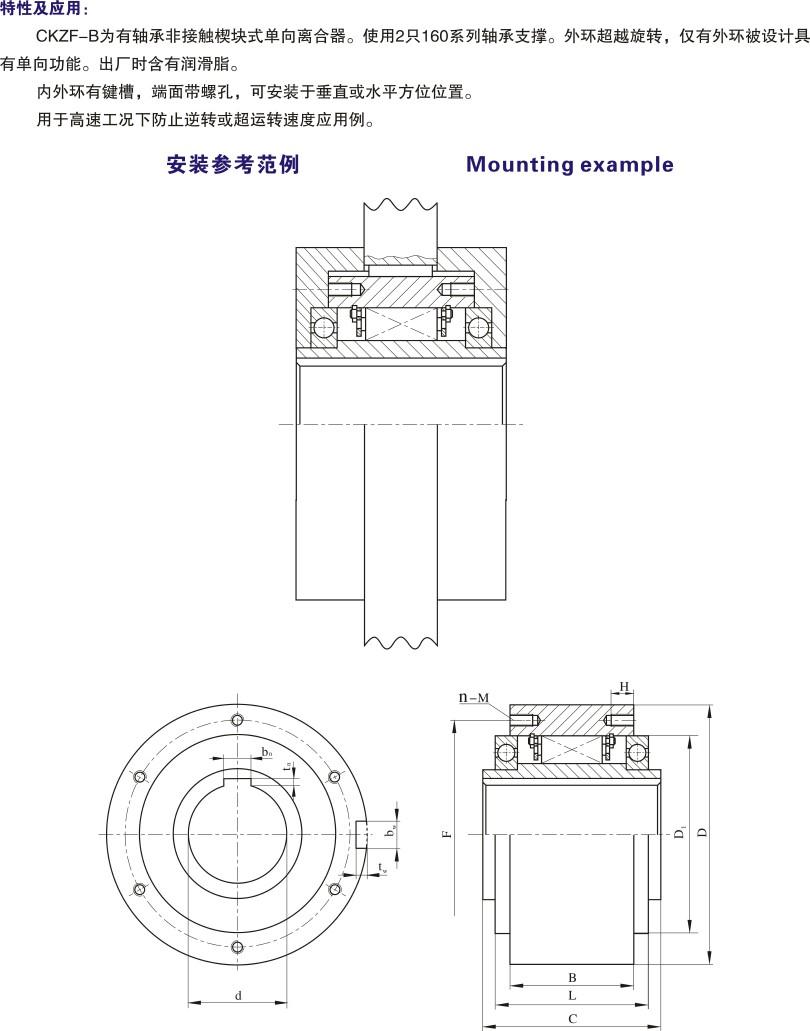 CKZF-B非接觸式單向離合器