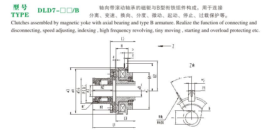 DLD7/B 單片電磁離合器